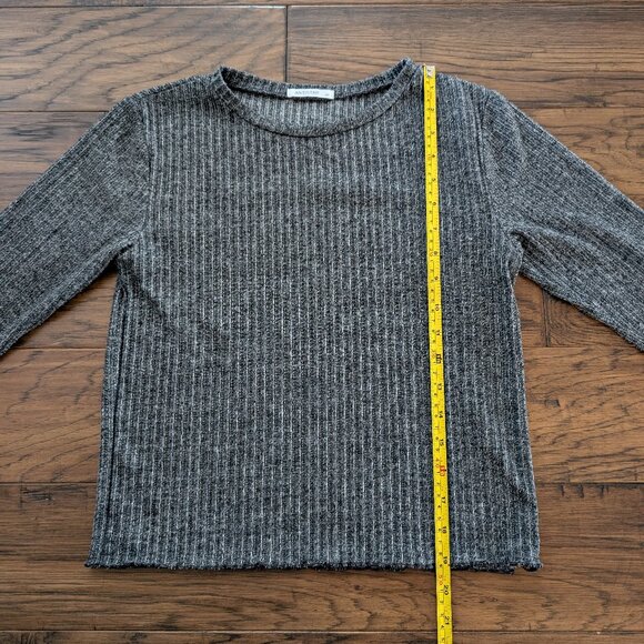 Cropped ribbed crewneck top grey size XS - Picture 11 of 13